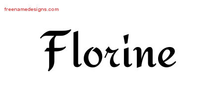Calligraphic Stylish Name Tattoo Designs Florine Download Free