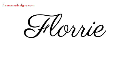 Classic Name Tattoo Designs Florrie Graphic Download