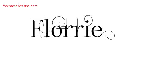 Decorated Name Tattoo Designs Florrie Free