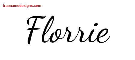 Lively Script Name Tattoo Designs Florrie Free Printout