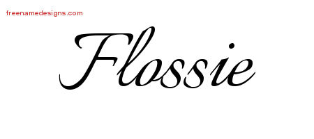 Calligraphic Name Tattoo Designs Flossie Download Free