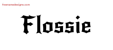 Gothic Name Tattoo Designs Flossie Free Graphic