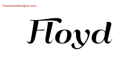 Art Deco Name Tattoo Designs Floyd Graphic Download