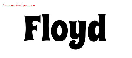 Groovy Name Tattoo Designs Floyd Free