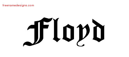 Blackletter Name Tattoo Designs Floyd Printable