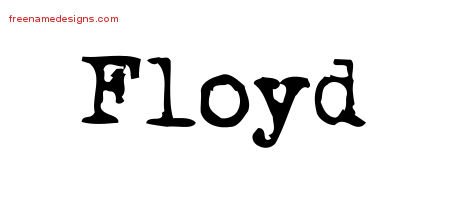 Vintage Writer Name Tattoo Designs Floyd Free