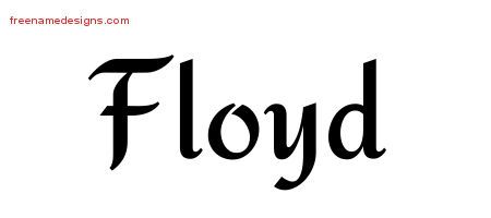 Calligraphic Stylish Name Tattoo Designs Floyd Free Graphic