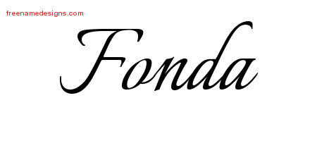 Calligraphic Name Tattoo Designs Fonda Download Free