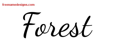 Lively Script Name Tattoo Designs Forest Free Download