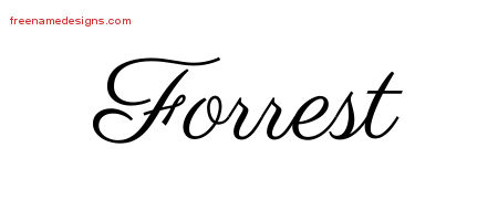 Classic Name Tattoo Designs Forrest Printable