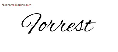 Cursive Name Tattoo Designs Forrest Free Graphic