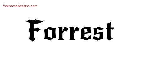 Gothic Name Tattoo Designs Forrest Download Free