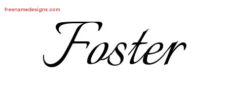 Calligraphic Name Tattoo Designs Foster Free Graphic
