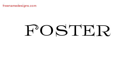 Flourishes Name Tattoo Designs Foster Graphic Download