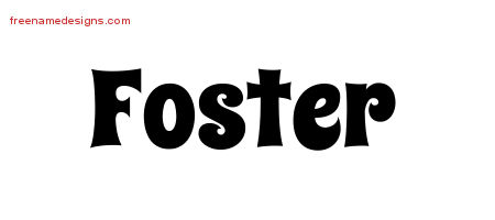 Groovy Name Tattoo Designs Foster Free