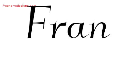 Elegant Name Tattoo Designs Fran Free Graphic