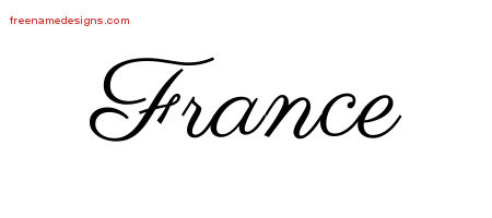 Classic Name Tattoo Designs France Graphic Download