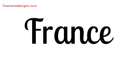 Handwritten Name Tattoo Designs France Free Download