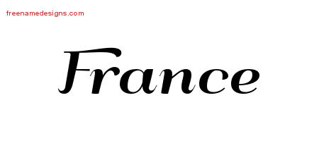 Art Deco Name Tattoo Designs France Printable