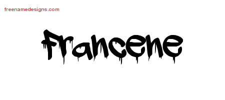 Graffiti Name Tattoo Designs Francene Free Lettering