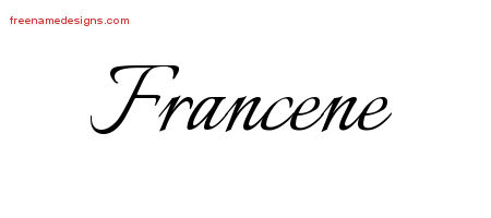 Calligraphic Name Tattoo Designs Francene Download Free