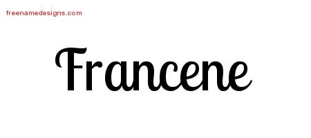 Handwritten Name Tattoo Designs Francene Free Download