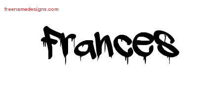 Graffiti Name Tattoo Designs Frances Free Lettering