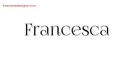 Vintage Name Tattoo Designs Francesca Free Download