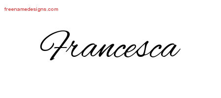 Cursive Name Tattoo Designs Francesca Download Free