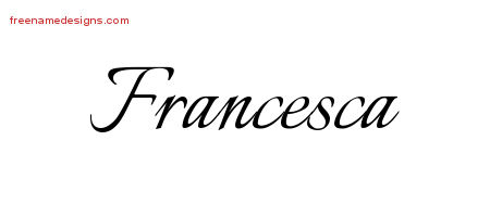 Calligraphic Name Tattoo Designs Francesca Download Free