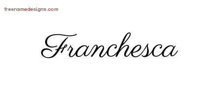 Classic Name Tattoo Designs Franchesca Graphic Download