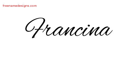 Cursive Name Tattoo Designs Francina Download Free
