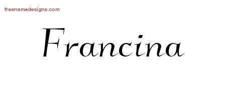 Elegant Name Tattoo Designs Francina Free Graphic