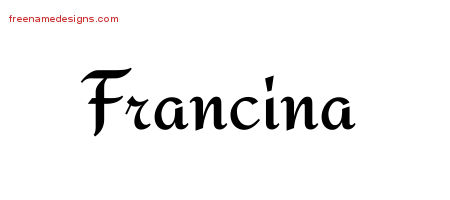 Calligraphic Stylish Name Tattoo Designs Francina Download Free