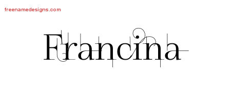 Decorated Name Tattoo Designs Francina Free