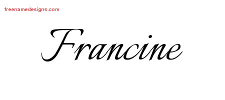 Calligraphic Name Tattoo Designs Francine Download Free