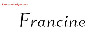 Elegant Name Tattoo Designs Francine Free Graphic