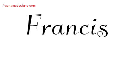 Elegant Name Tattoo Designs Francis Free Graphic