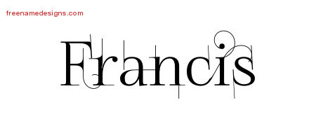 Decorated Name Tattoo Designs Francis Free Lettering