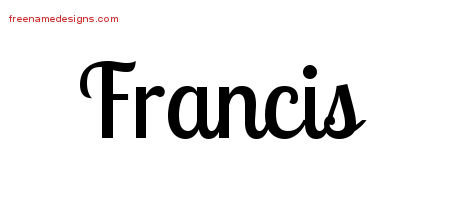 Handwritten Name Tattoo Designs Francis Free Download