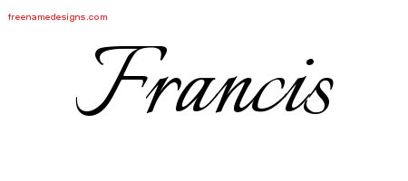 Calligraphic Name Tattoo Designs Francis Free Graphic