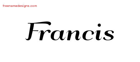 Art Deco Name Tattoo Designs Francis Graphic Download
