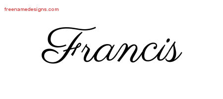 Classic Name Tattoo Designs Francis Graphic Download