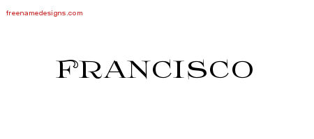 Flourishes Name Tattoo Designs Francisco Graphic Download