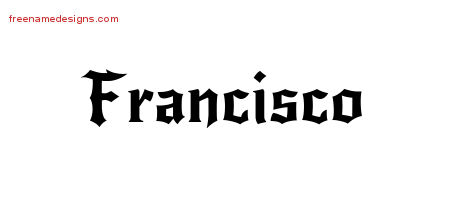Gothic Name Tattoo Designs Francisco Download Free