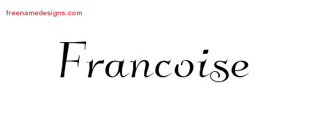 Elegant Name Tattoo Designs Francoise Free Graphic