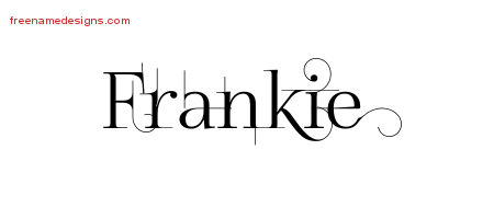 Decorated Name Tattoo Designs Frankie Free Lettering