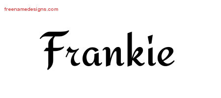 Calligraphic Stylish Name Tattoo Designs Frankie Free Graphic