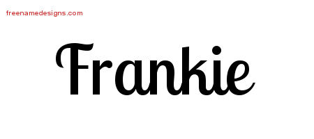 Handwritten Name Tattoo Designs Frankie Free Printout