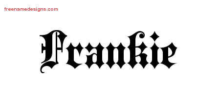 Old English Name Tattoo Designs Frankie Free Lettering